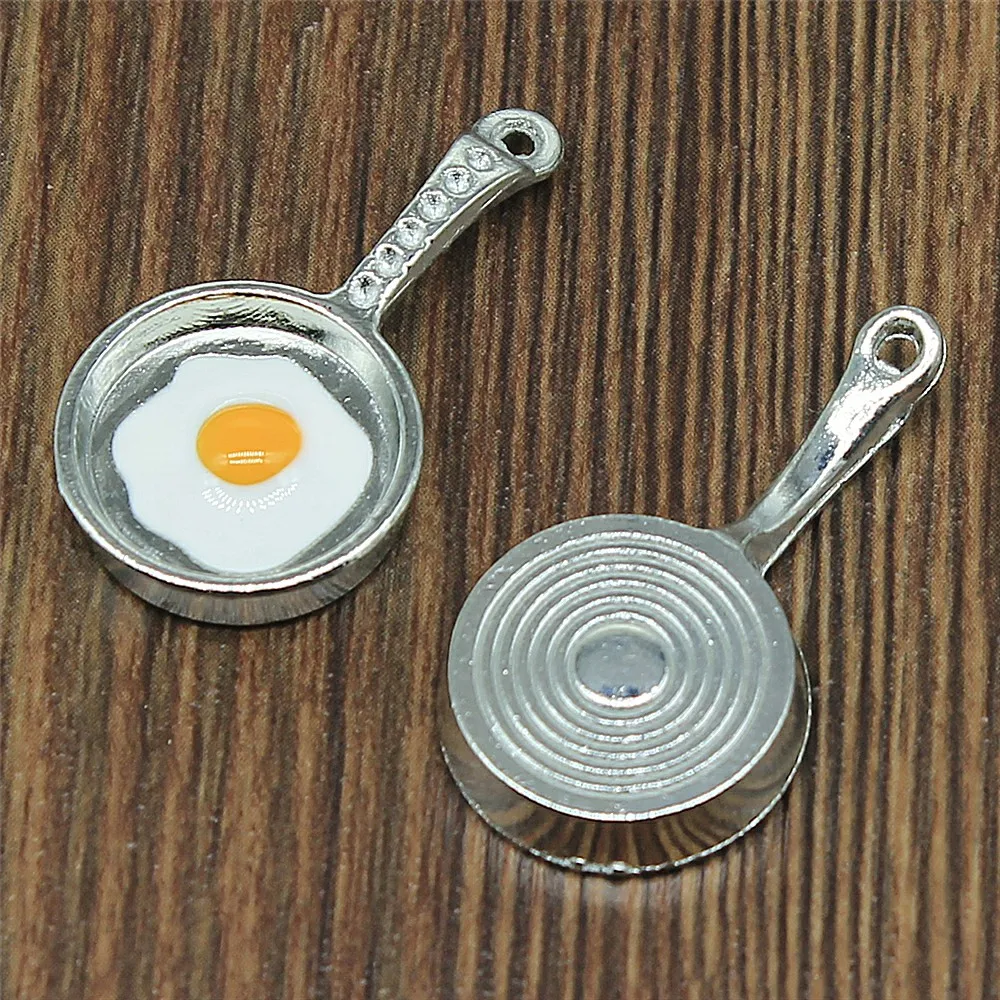 WYSIWYG Pan подвеска Подвески DIY Ювелирные изделия Изготовление ювелирных изделий 5 шт. эмалированный пистолет черный и родиевый цвет 31x17 мм