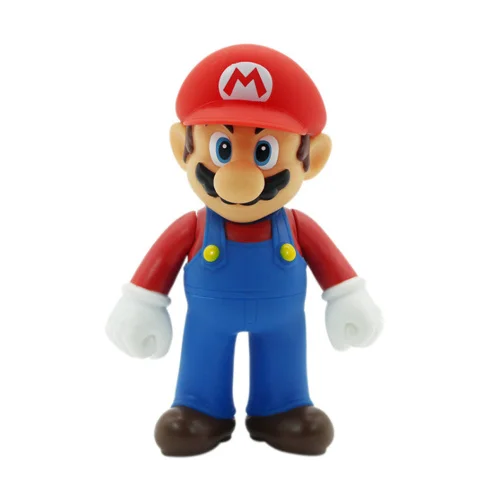 Mario Super Mario Bros 12-15 см ПВХ фигурка игрушки модель Марио Луиджи Йоши Ослик Конг коллекционные игрушки куклы для детей - Цвет: Mario