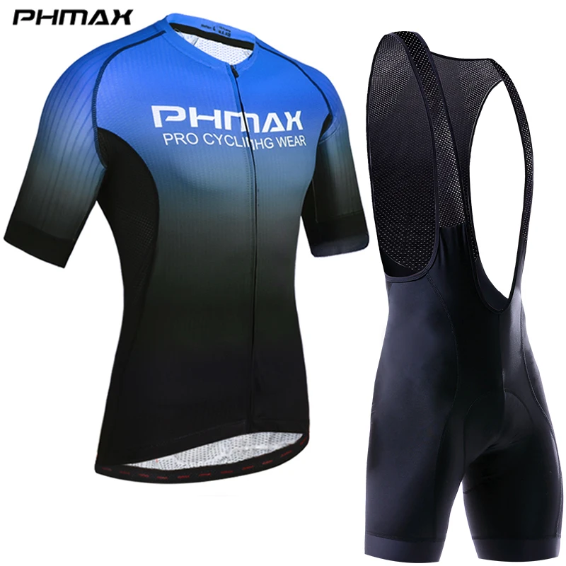 Bib Cycling Set 03 PHMAX Pro велосипедная одежда, мужская велосипедная одежда, велосипедная одежда, дышащая, анти-УФ, велосипедная одежда, короткий рукав, Велоспорт, Джерси, набор для мужчин - Цвет: Bib Cycling Set 03