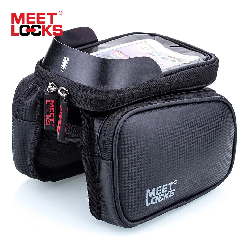 MEETLOCK Аксессуары для велосипеда кожаная велосипедная сумка передняя 5.7 дюймовая