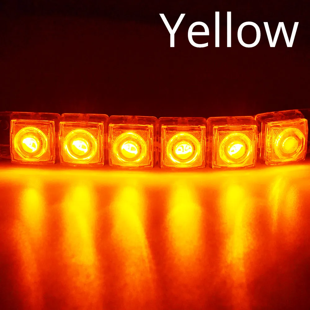 Yellow 2 шт. белая Водонепроницаемая яркая Гибкая противотуманная сигнальная лампа для вождения автомобиля Стайлинг дневной ходовой светильник 6 светодиодный DC 12 В авто светодиодный - Цвет: Yellow