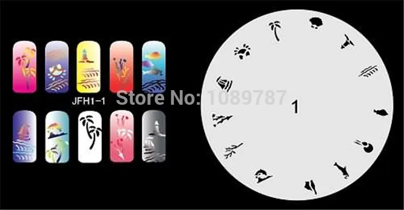 ABEST многоразовый Аэрограф для дизайна ногтей трафарет 260 дизайнов 20 листов