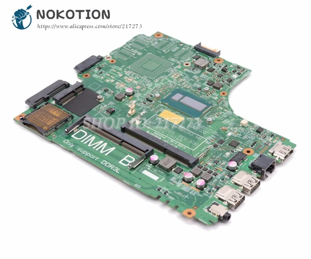 NOKOTION для Dell Inspiron 5437 3437 материнская плата ноутбука SR170 I5 4200U DOE40 HSW GDDR5 MB 12307 2 VKJ89