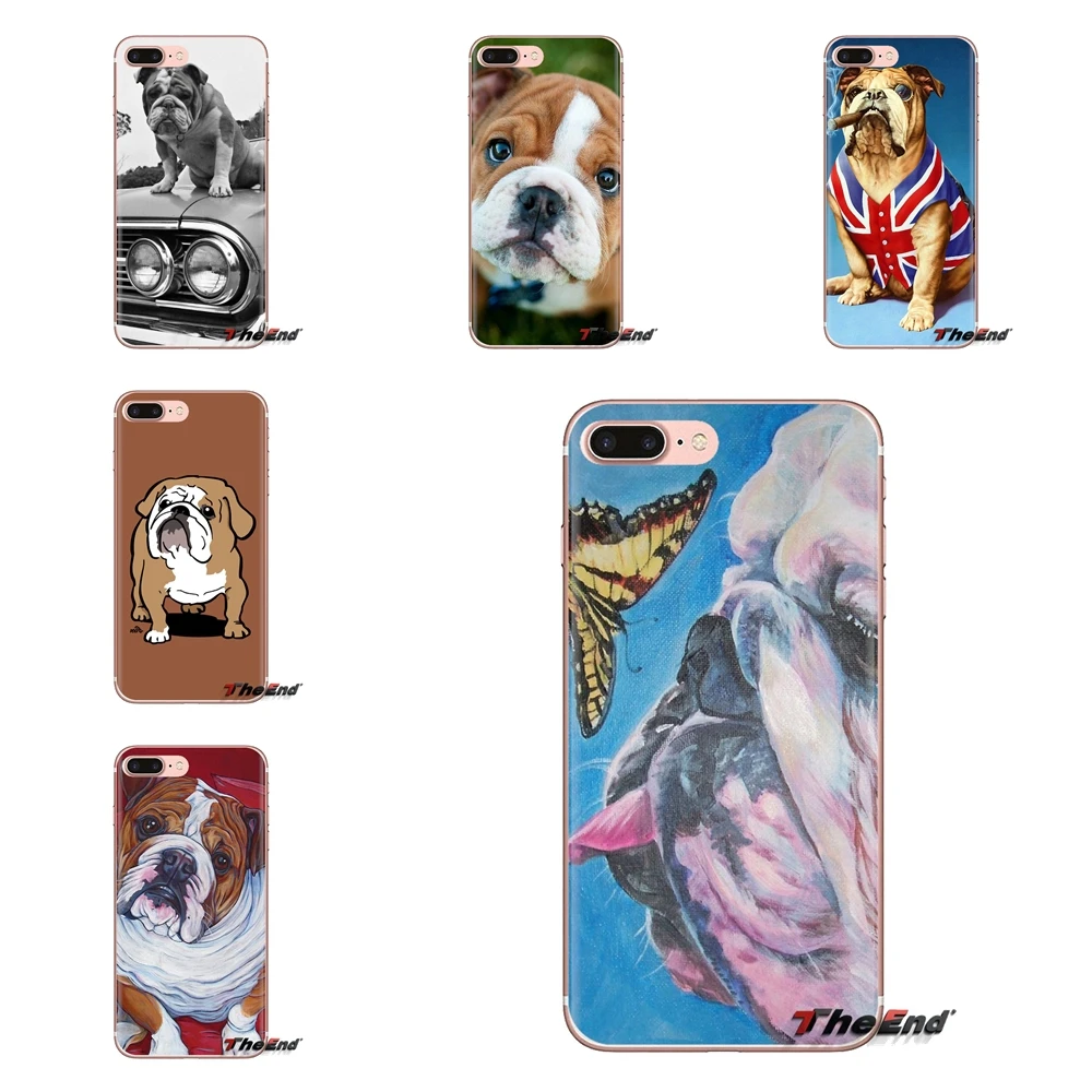 Soft TPU Phone Case Polynesian english bulldog dog For LG Spirit Motorola Moto X4 E4 E5 G5 G5S G6 Z Z2 Z3 G2 G3 C Play Plus Mini |