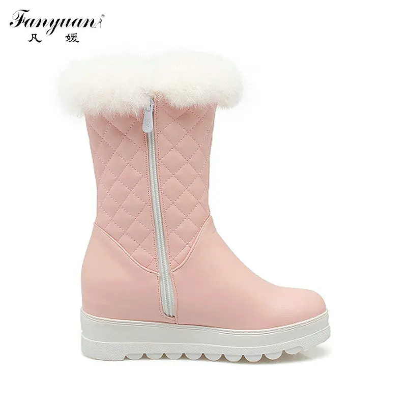 Новое поступление модная зимняя женская обувь Fanyuan в Корейском стиле с круглым