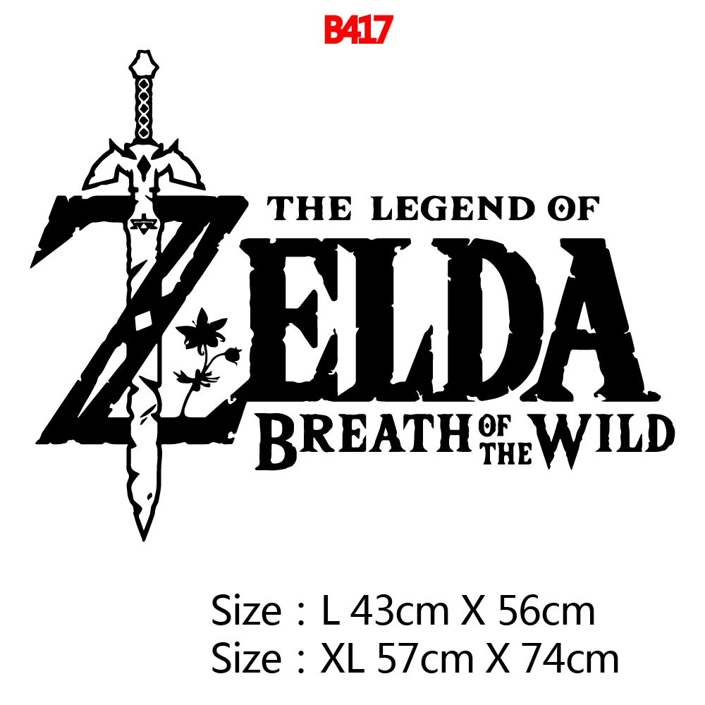 Мультфильм Стиль Легенда о zelda текст самоклеющиеся настенные художественные наклейки для детской комнаты Декор стены наклейки