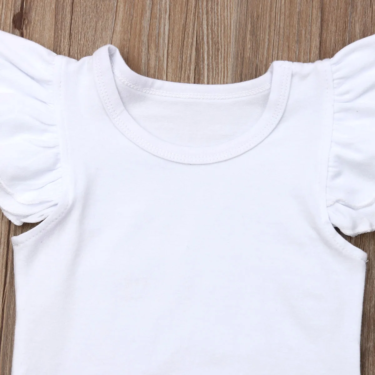 Комплект одежды из 3 предметов для новорожденных и маленьких девочек Белые топы