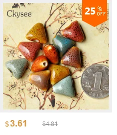 Ckysee, 50 шт./лот, керамические бусины с большим отверстием, ручной работы, синие и белые фарфоровые бусины, 10 мм, для рукоделия, аксессуары для изготовления ювелирных изделий