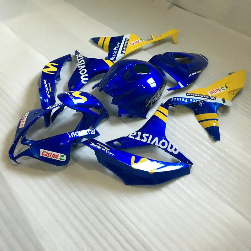 Литьевая форма обтекатель комплект для HONDA CBR600RR 07 08 CBR 600 RR F5 600RR 2007 2008 ABS синий