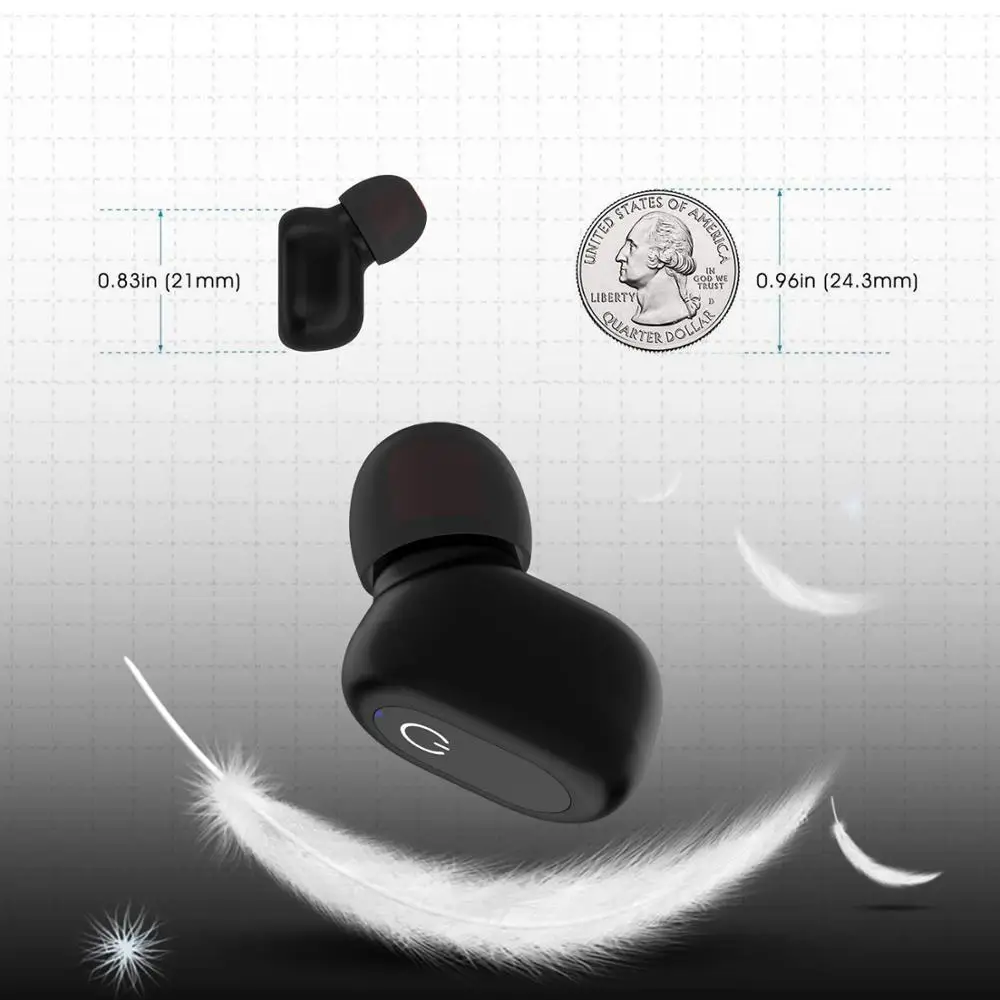 Беспроводные Bluetooth одиночные наушники Ipx8 водонепроницаемые Беспроводная