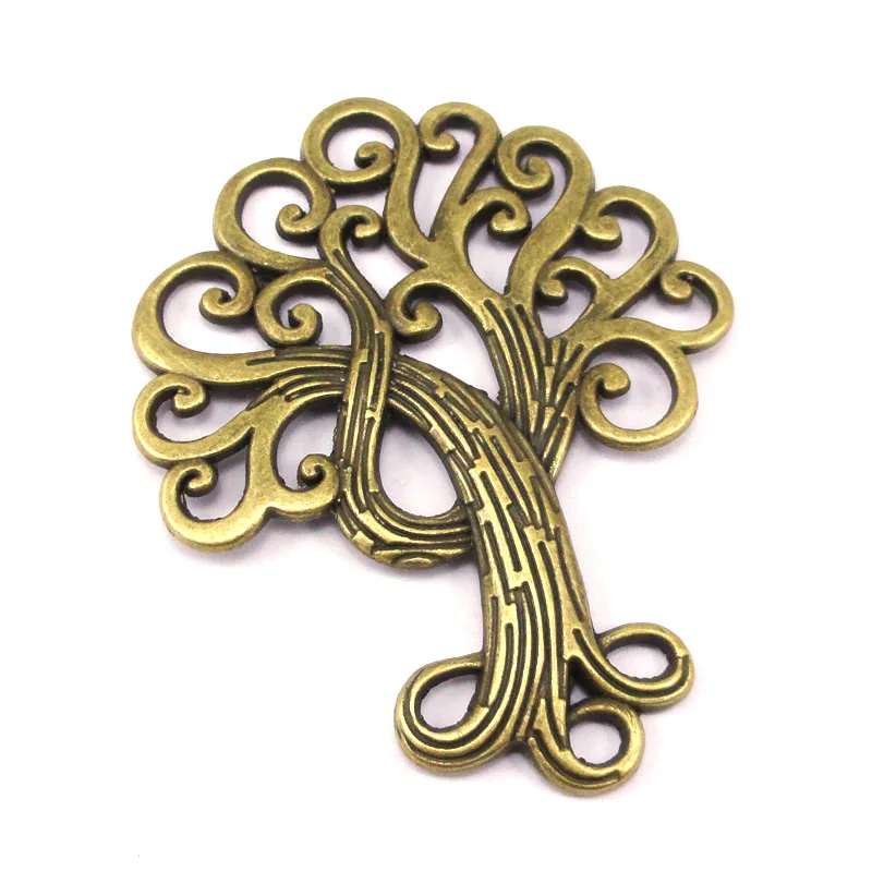 

6pcs-Antique Silver / Bronze Tree Charms Pendant 74x57mm