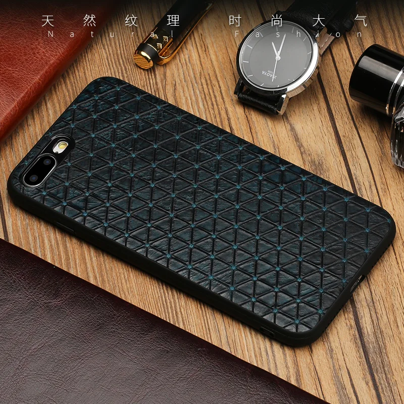 Чехол из натуральной кожи для телефона iPhone 11 7 8 Plus, чехол в деловом стиле с треугольной текстурой, задняя крышка для X XS Max XR 10 6 6S 5 5 SE
