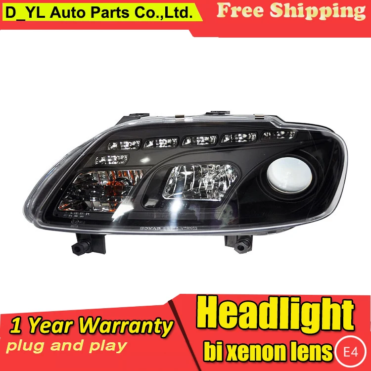 

D_YL Car Styling for Volkswagen Touran Headlights 2003-2006 Touran LED Headlight DRL Lens Double Beam H7 HID Xenon bi xenon lens