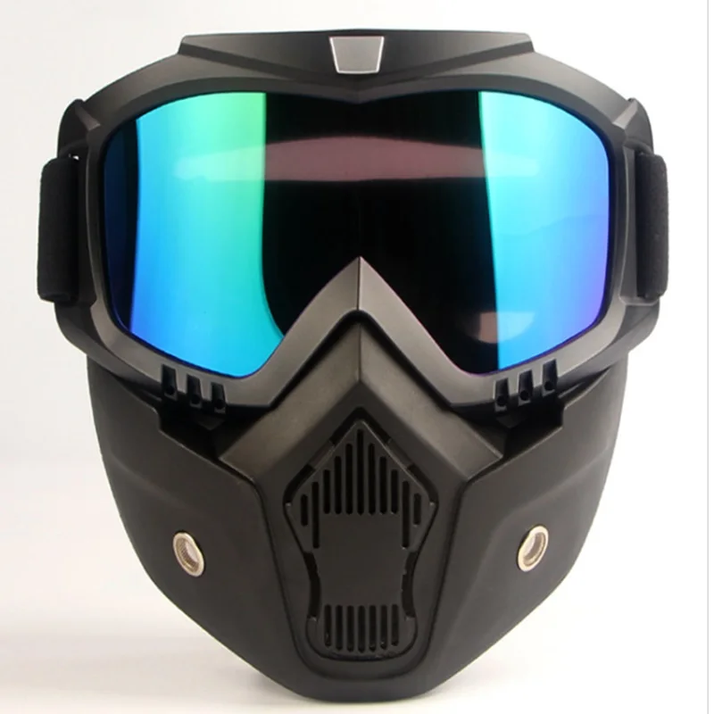 

New Safety Goggles Face Mask Windproof Dustproof Uv-protection Eyewear Mask Removable Bicycle Motorcycle Tactical Goggles Masks