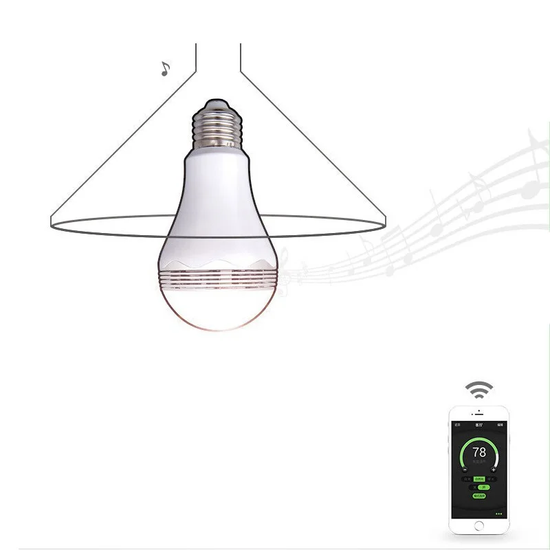 Мини беспроводной bluetooth динамик WIFI приложение Смарт лампочка колонки RGB сабвуфер