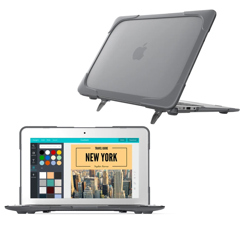 GOOYIYO Жесткий Футляр для Macbook Air 11 ТПУ & PC Shell Обложка Кронштейн Riser Тепловыделение