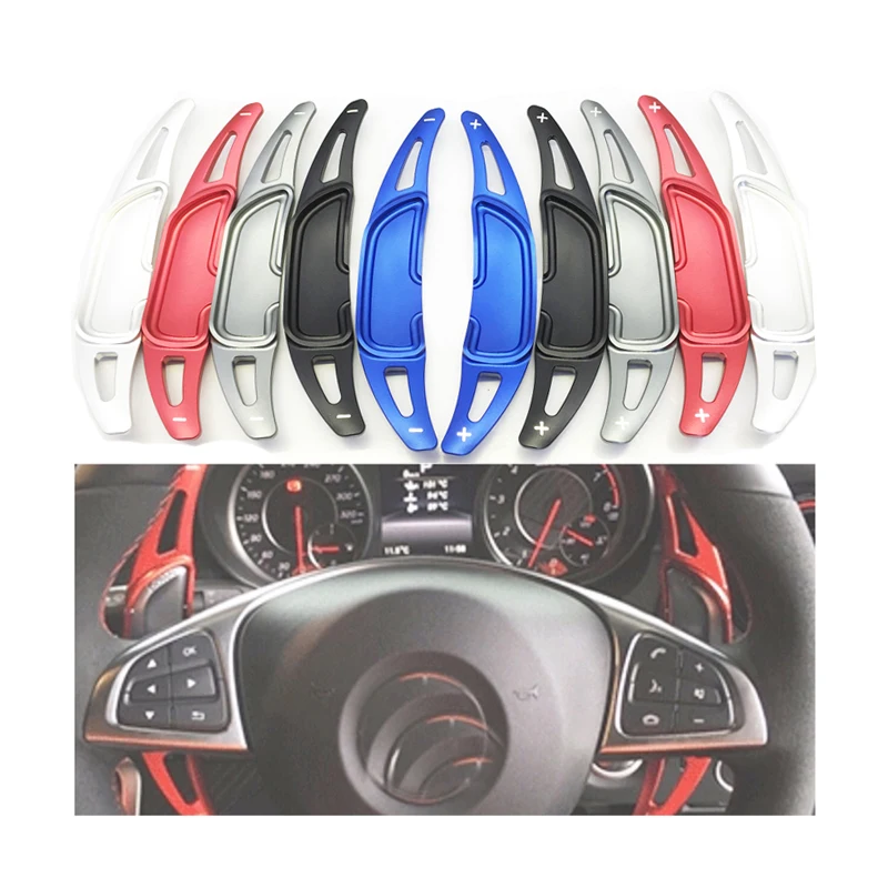 For Mercedes Benz new AMG A45 CLA45 C63 GLA45 GLS63 GLE63 G63 Aluminum Car sticker Steering Wheel Shift Paddle Shifter Extension |