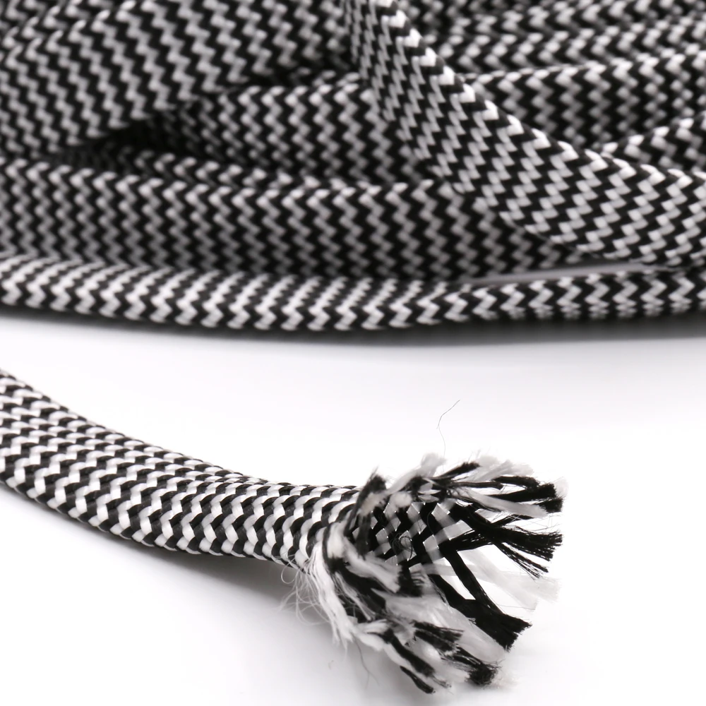 Плетеная полипропиленовая пряжа 10 м белая черная 7 12 мм изоляционная плетеная