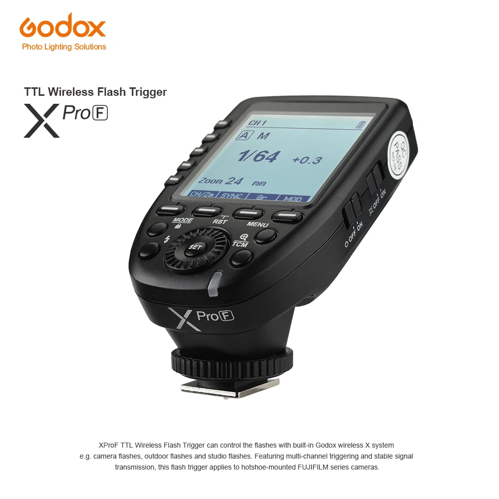 

Беспроводной триггер вспышки Godox Xpro-F TTL передатчик поддержка TTL автовспышка настраиваемые функции для Fujifilm