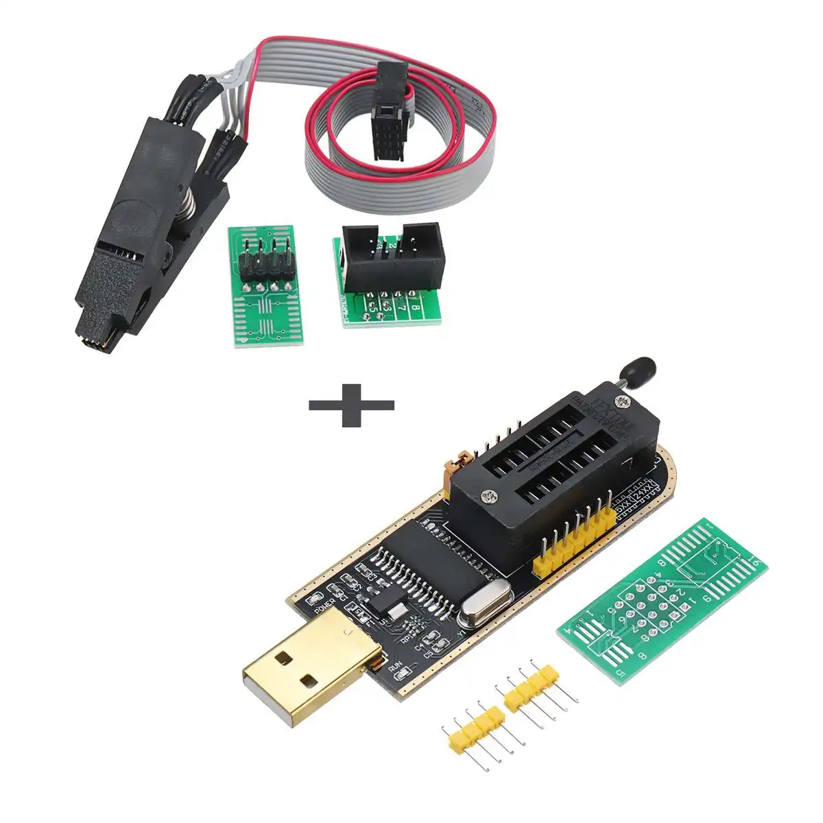 CH341A 24 25 серии EEPROM флэш-память биос USB программатор+ SOIC8 SOP8 Клип адаптер модуль