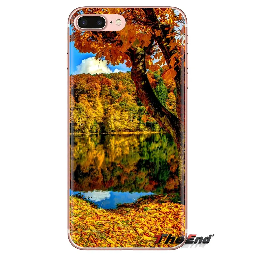 For iPod Touch Apple iPhone 4 4S 5 5S SE 5C 6 6S 7 8 X XR XS Plus MAX Autumn Desktop Wallpapers 2 Transparent Soft Shell Covers |