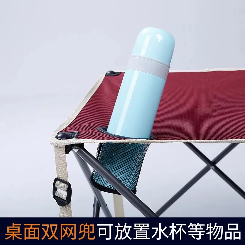 en Ucuz Açık Katlanır Oxford Kumaş Demir Tüp Seti Kombinasyonu Plaj Kendinden Tahrikli Taşınabilir Açık Kamp Piknik Masa Ve Sandalyeler