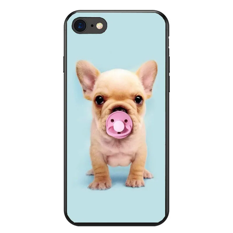 Cute Puppy Pug French Bulldog soft Silicone phone case for iPhone 8 7 6 6S Plus X XS MAX XR 10 5S SE Coque Shell |