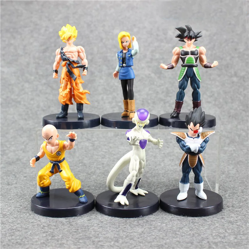 6 шт./лот Dragon Ball Super Saiyan Goku Vegeta Gohan Piccolo Cell Buerma ПВХ фигурка игрушка аниме