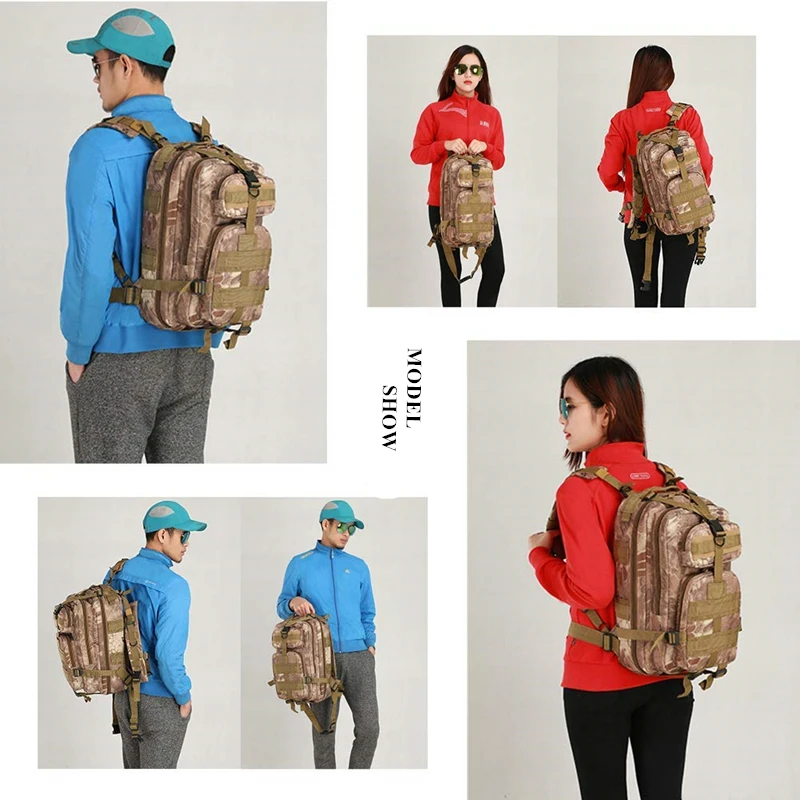 

35L Military Tactical Backpack Climbing Hiking Bag Outdoor Trekking Camping Rucksack Molle Pack Men Camo Combat Travel Bag