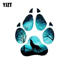 YJZT 13 см * 15,9 см креативный волчий след головоломка Наклейка ПВХ мотоцикл автомобиль наклейка 11-00533