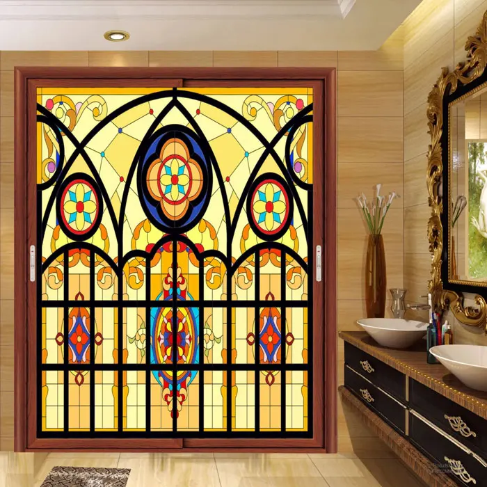 OS 50 40x60cm Витражная плёнка на стекла, окна на заказ Электростатическая церковная матовая домашняя фольга двери стекло наклейки ПВХ самоклеющиеся оконные пленки - Цвет: OS 50 40x60cm