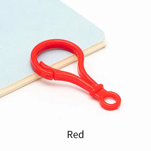 Red 20pcs multicolor Lobster Clasp 5cm lamp shape buckle Snap hook Bag purse finding Keychain Jewelry DIY Needlework tool - Цвет: Red