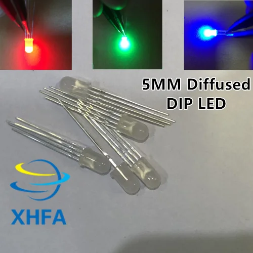 500 шт. светодиодный 5 мм RGB диффузный общий анод красный зеленый синий 4 контакта