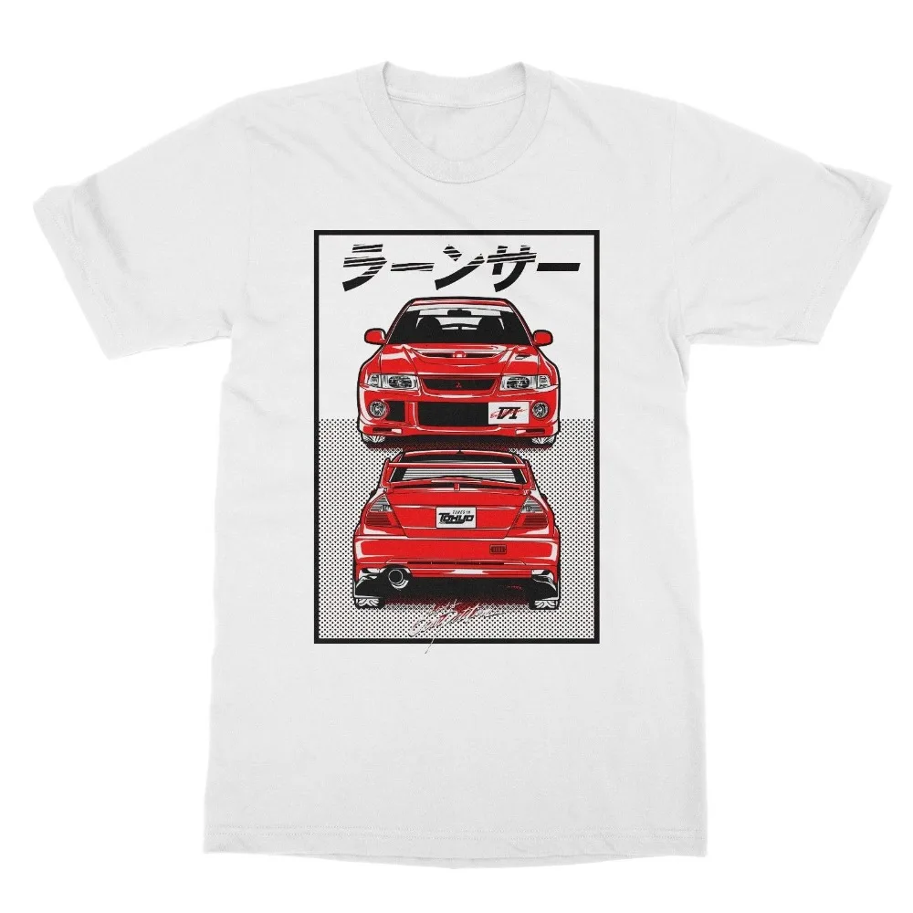 Футболка Mitsubishi Evo Evolution Vi 6 Tommi Makinen 4G63 Turbo Jdm Legend 100% хлопок Летние футболки с принтом