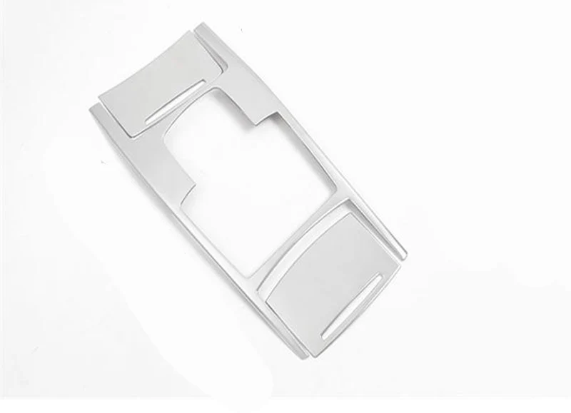 Silver Автомобильный Стайлинг держатель стакана воды крышка наклейка переключения передач Панель управления металлическая рамка Накладка для Audi A6 C6 авто аксессуары для интерьера - Название цвета: Silver
