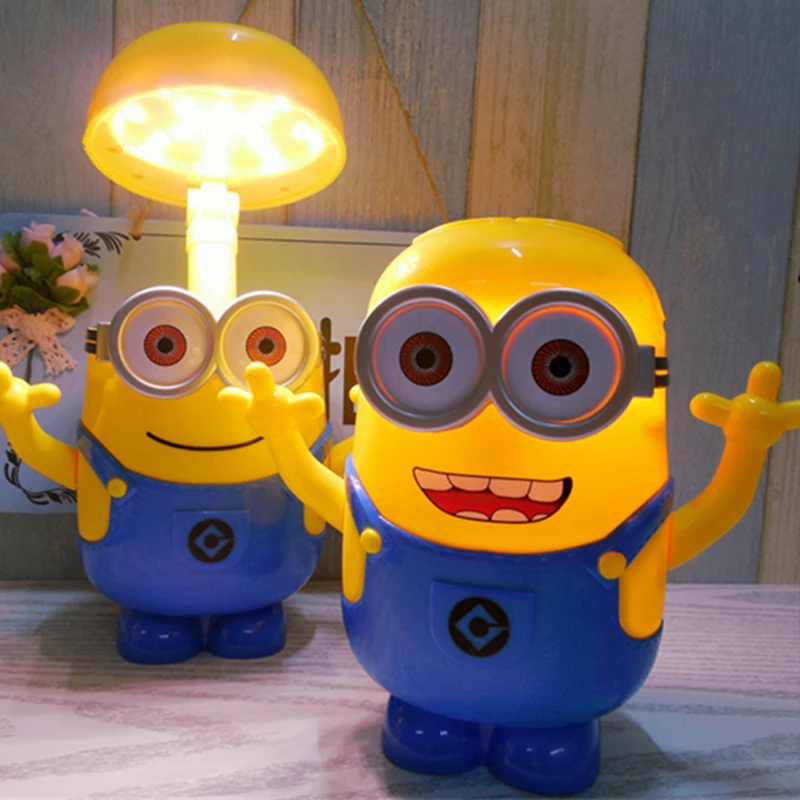 Милые Мультяшные Миньоны перезаряжаемый светодиодный светильник ночник как