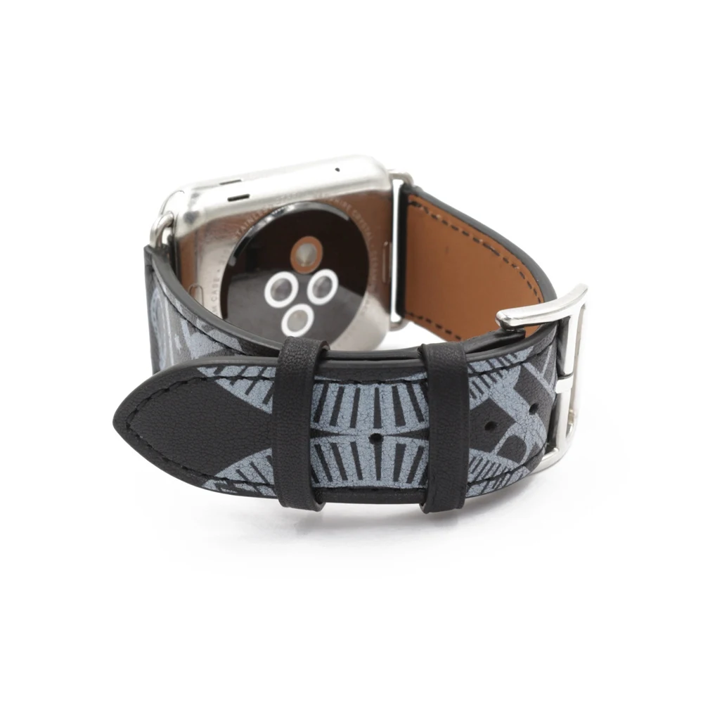 URVOI один тур Eperon d'Or band для apple watch series 5 4 3 2 1 Печатный ремешок с узором для iwatch belt Noir Gala кожаный ремешок