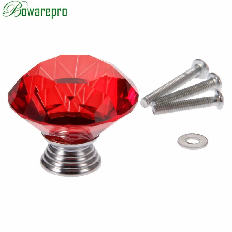 Ручка для двери bowarepro из красного алмаза стекла 22/25/30 мм|glass knobs|crystal glass knobknobs pulls |