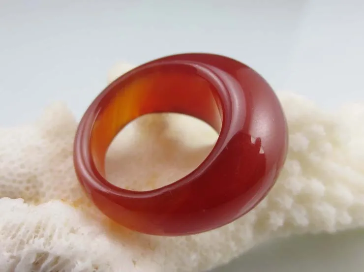 Прямая поставка нефритовое кольцо красный агат камень мужские кольца женские |