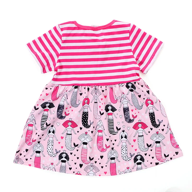 Белое платье в полоску Kaiya Angel с принтом арбуза летняя детская одежда для девочек