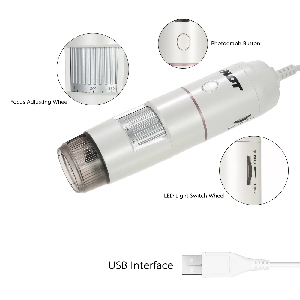 5X-200X цифровой USB микроскоп 8LED волосы головы биология электронный микроскоп детектор кожи камера Лупа микроскопио+ база