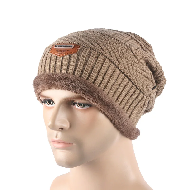 Шапочки вязать мужская зимняя шапка шапки Skullies капот зимние шапки для мужчин и для женщин шапочка открытый лыжи теплый багги Cap