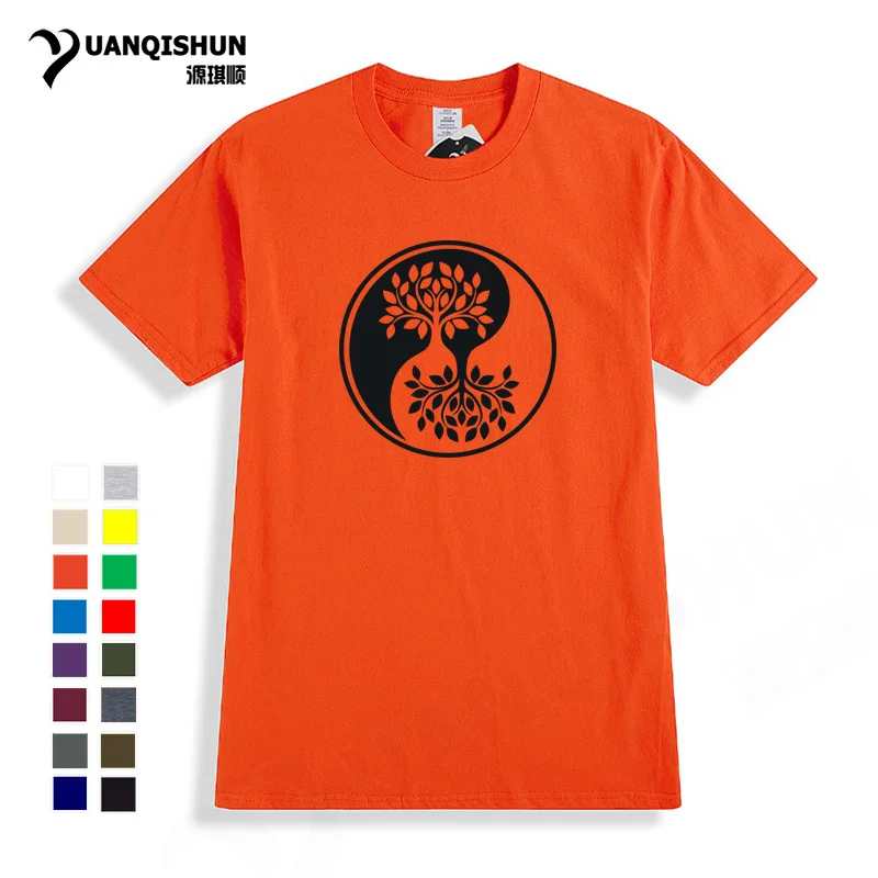 Инь Древо жизни футболка Тай Чи дизайн с принтом 2021 новые модные мужские и