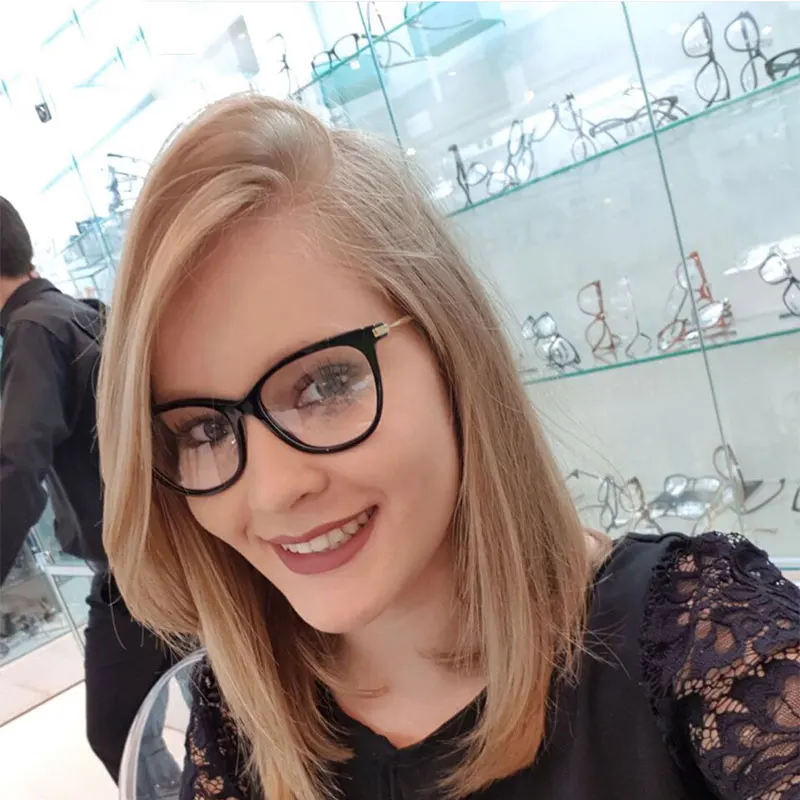 Женские оправы для кошачьих глаз Модные прозрачные очки женские ретро брендовые