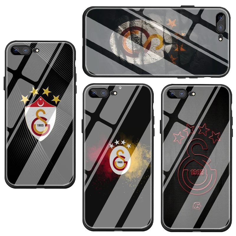 Турция Galatasaray мягкий чехол из закаленного стекла чехол для iPhone 5 5S SE 6 6s 7 8 plus X XR XS 11 pro Max