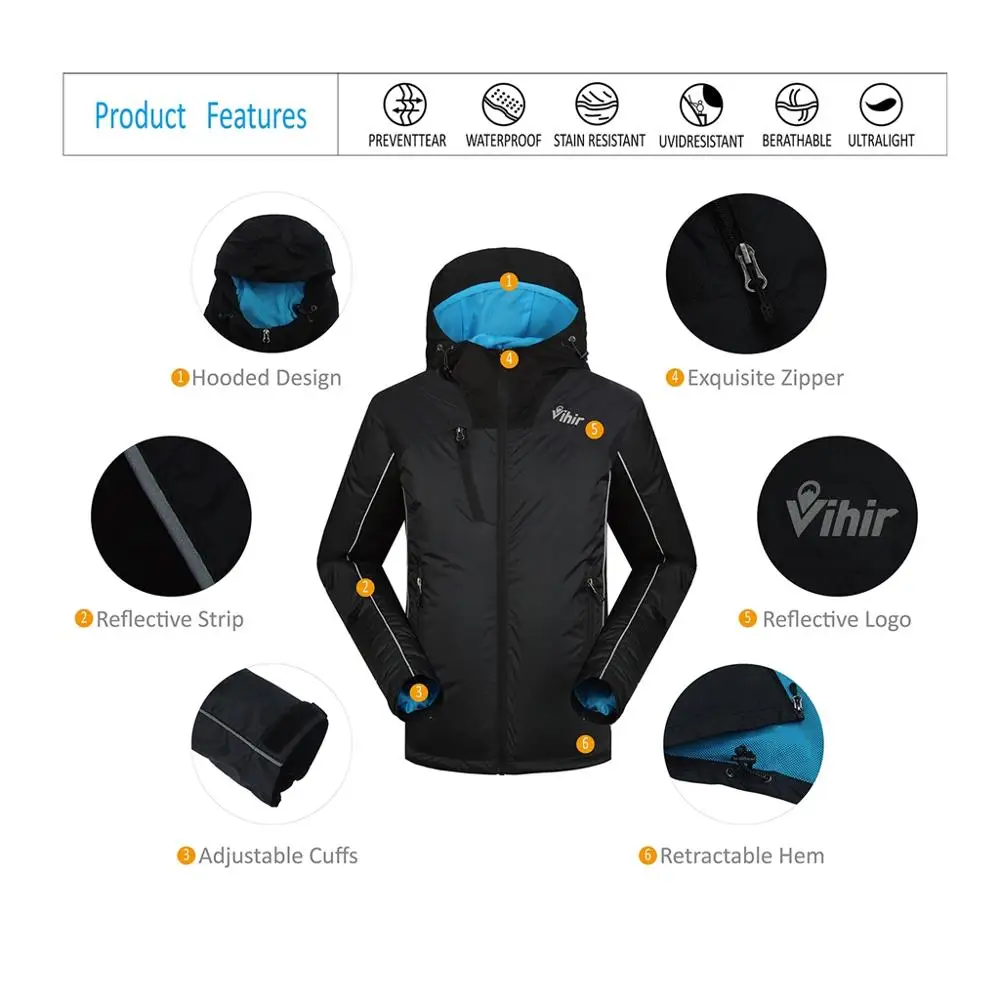 Легкая водонепроницаемая ветровка с капюшоном viформате дождевик куртка для