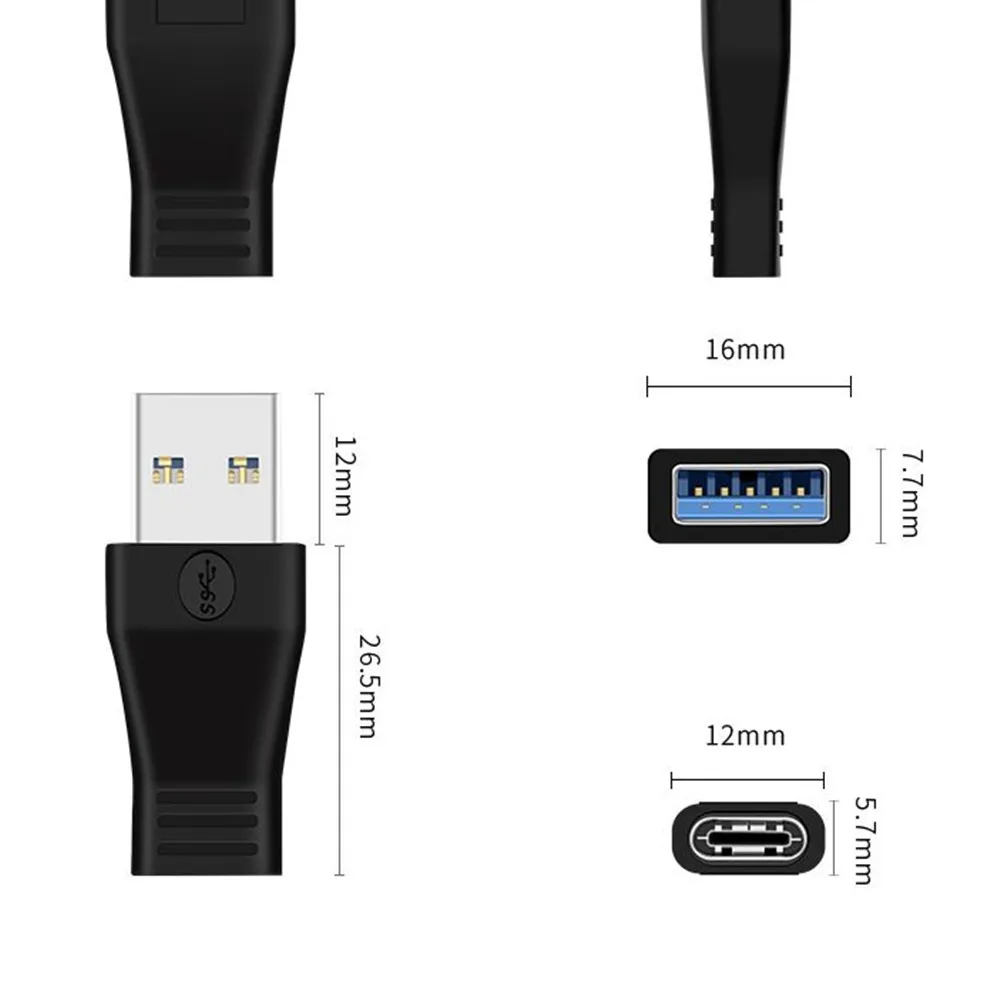 Высокоскоростной адаптер USB3.1 A Male to Type-C Female |
