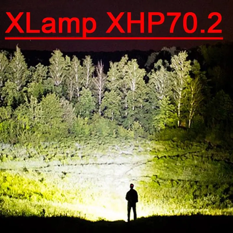 Светодиодный налобный светильник с высоким люменом XHP70.2, мощный налобный фонарь светодиодный налобный фонарь, светильник для рыбалки, лампа фронтальная, USB налобный фонарь 18650