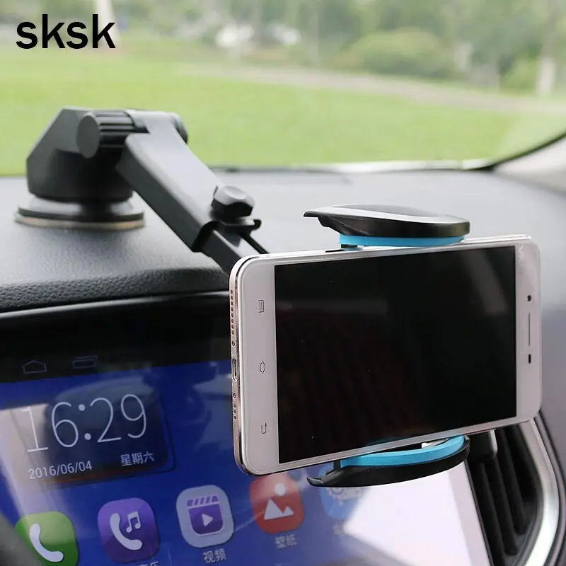 Автомобильный держатель для телефона SKSK выдвижная подставка на присоске Gps