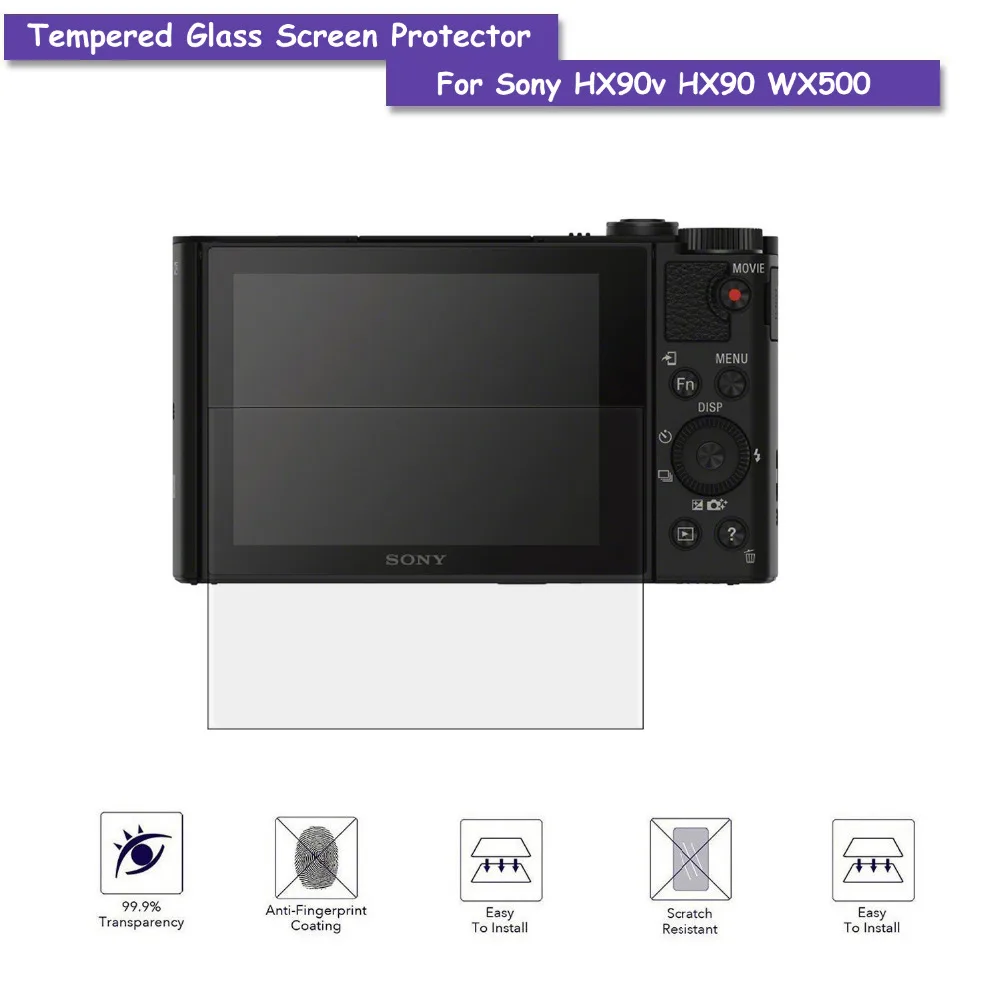 9H закаленное стекло ЖК экран Защитная пленка для Sony HX90v HX90 WX500 аксессуары камеры|lcd